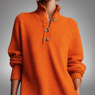 Elyon abito in maglia arancione – vista laterale