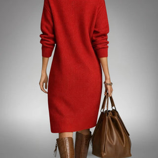 Elyon abito in maglia rosso – dettaglio