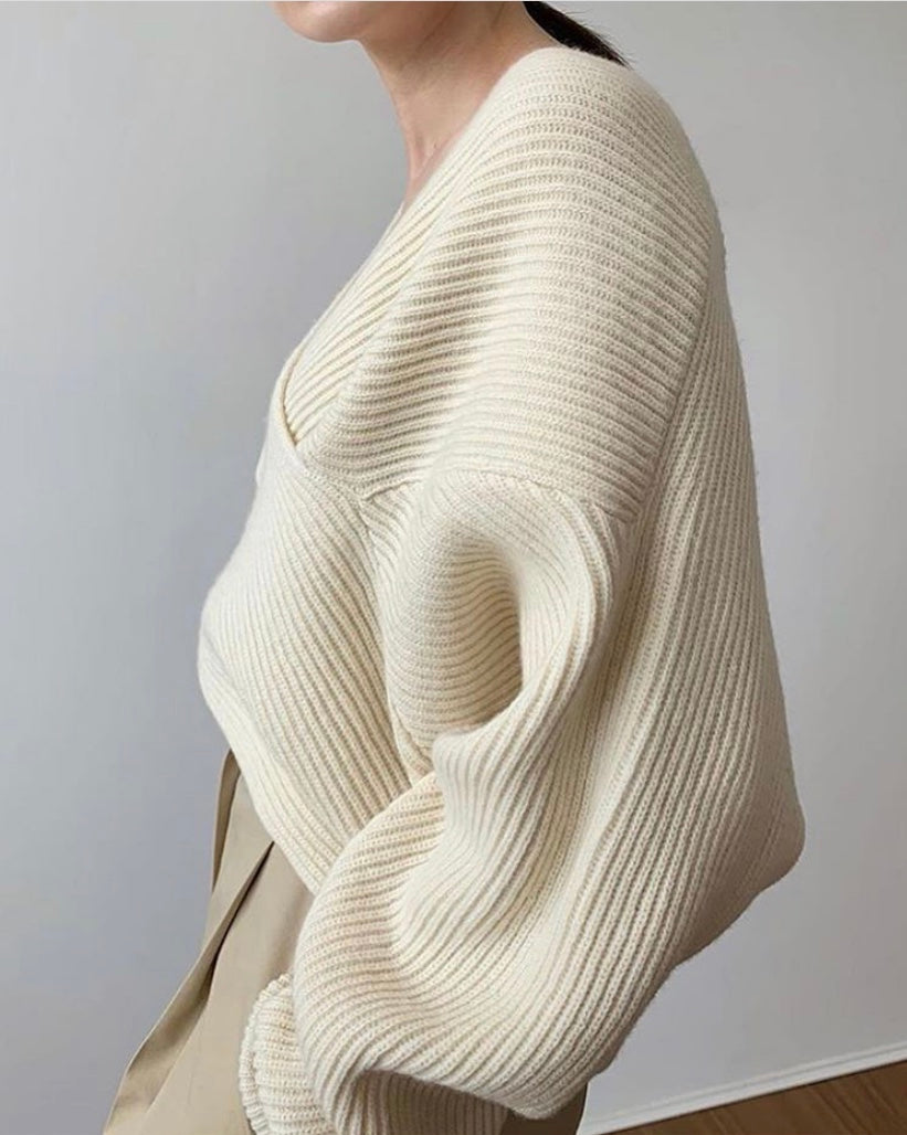 Varel | Pullover in maglia incrociata chic