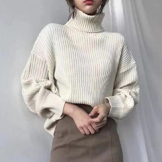 Varel | Pullover di lusso con collo alto e maniche a palloncino