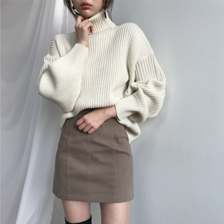 Varel | Pullover di lusso con collo alto e maniche a palloncino