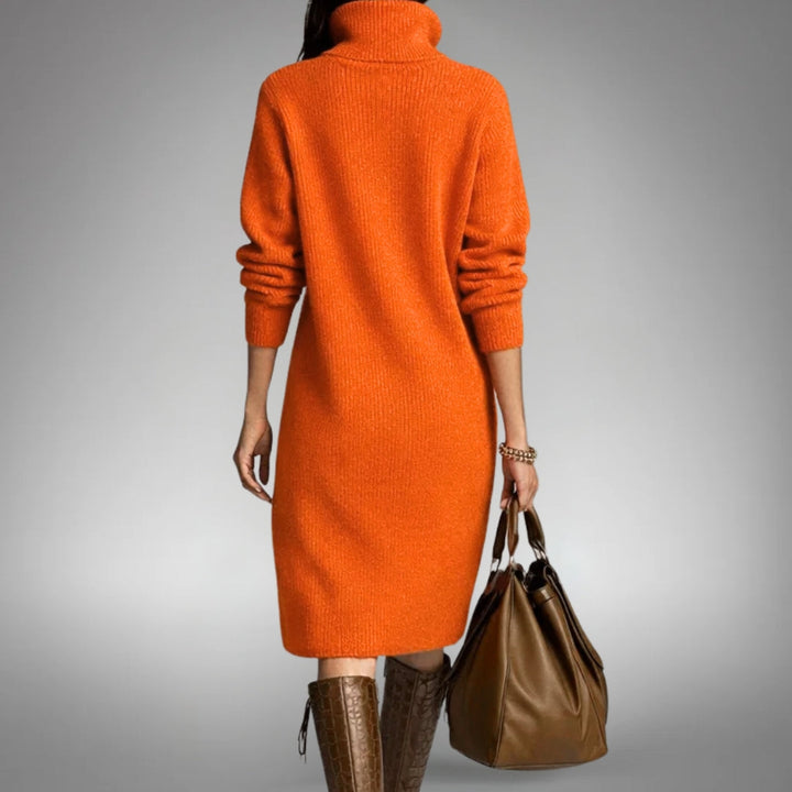 Elyon abito in maglia arancione – dettaglio