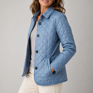 Giulia giacca trapuntata leggera donna azzurro