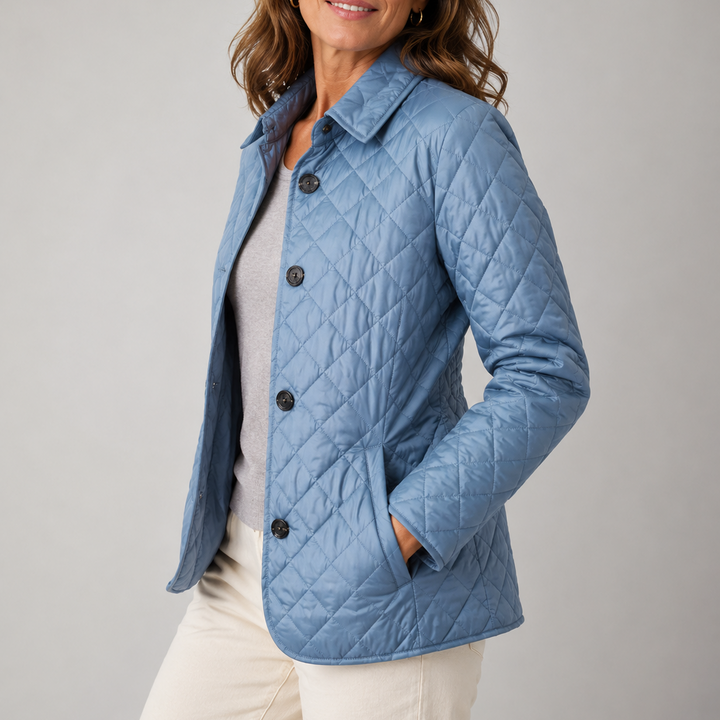 Giulia giacca trapuntata leggera donna azzurro