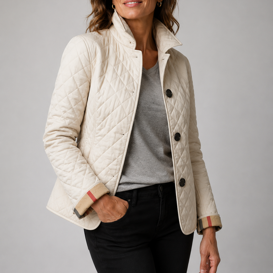 Giulia giacca trapuntata leggera donna beige