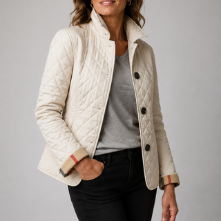 Giulia giacca trapuntata leggera donna beige