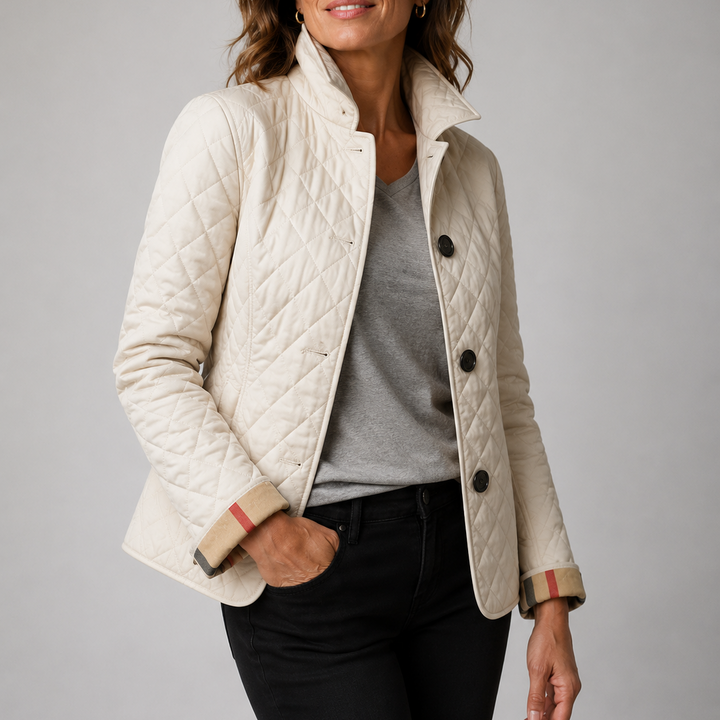 Giulia giacca trapuntata leggera donna beige
