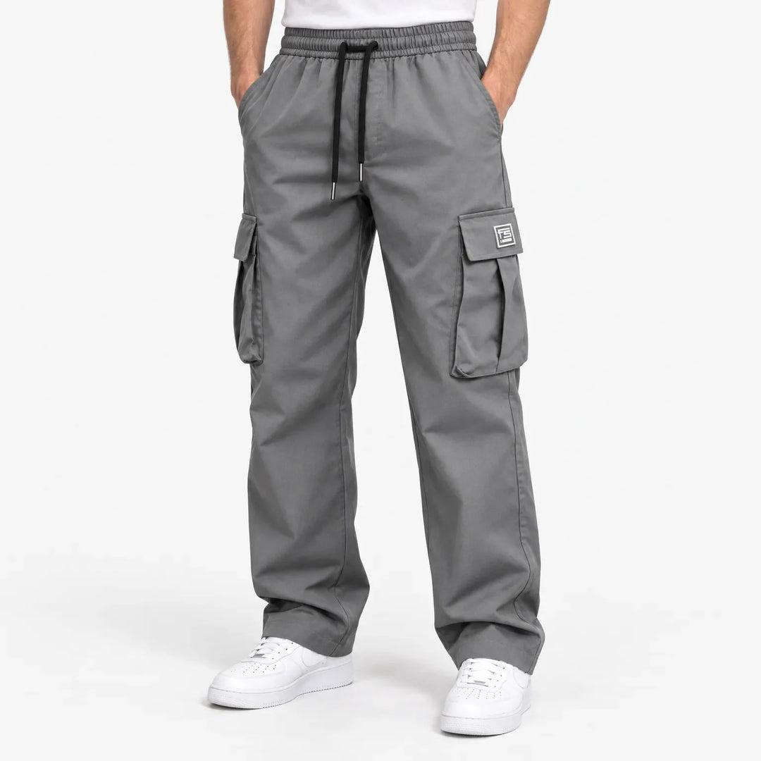 Pantaloni cargo uomo grigio scuro