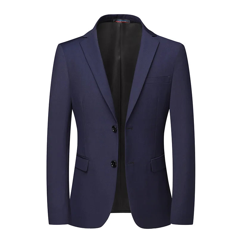 Blazer uomo monopetto slim fit, blu navy