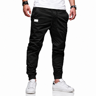Matteo pantaloni casual uomo nero