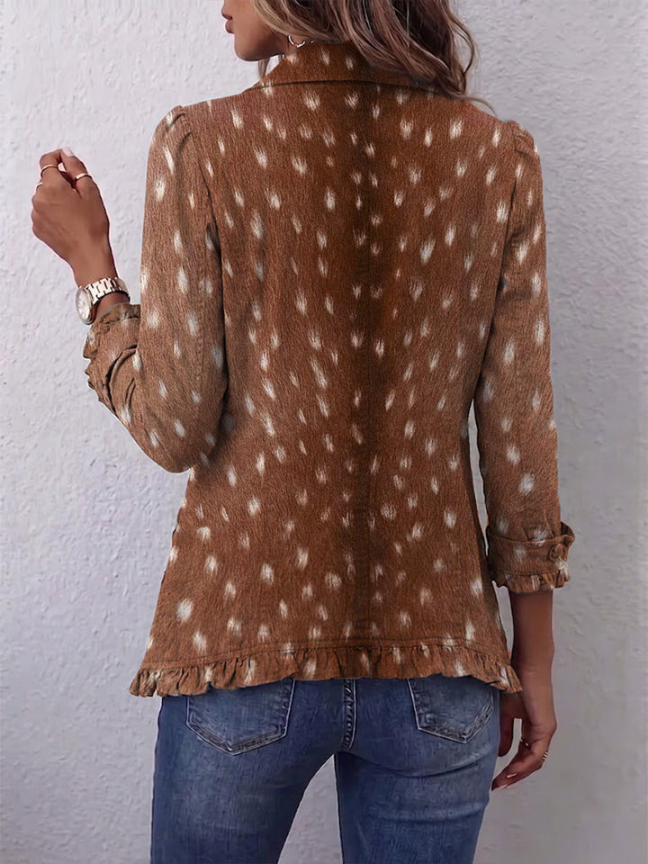 Orietta | Vestito Stampato Animale con Volant