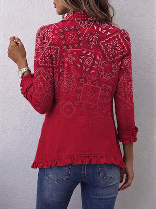 Pierina | Giacca in Cashmere Sfumato con Volant