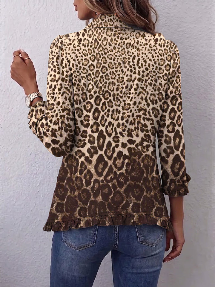 Milva | Giacca Leopardo con Volant